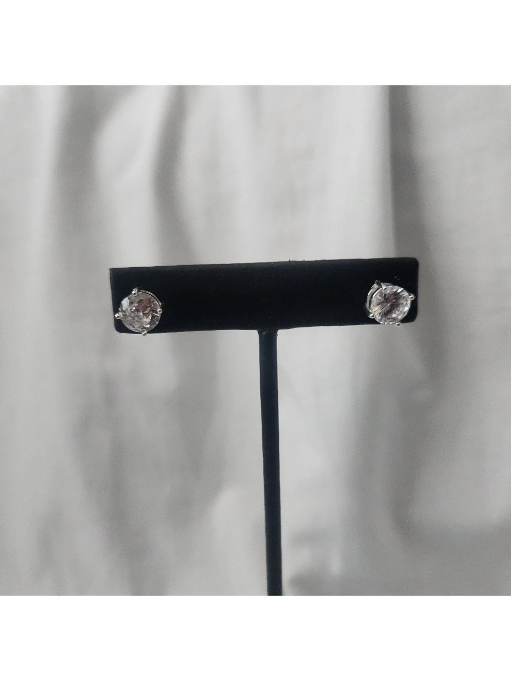 New 3.00 ct. t.w. CZ Stud Earrings in 14kt White Gold